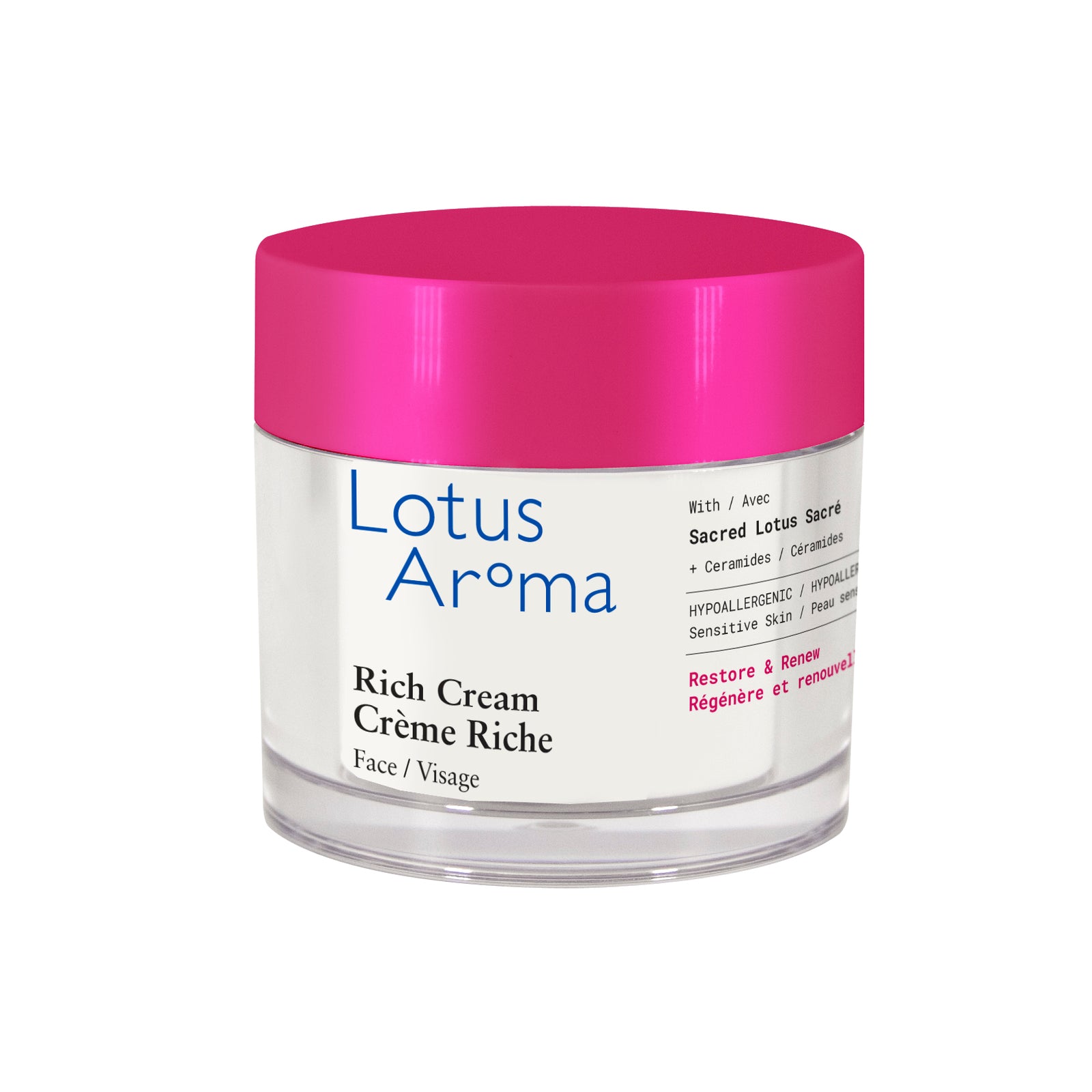Rich Cream - Face Care| Sacred Lotus & Ceramides | Lotus Aroma
